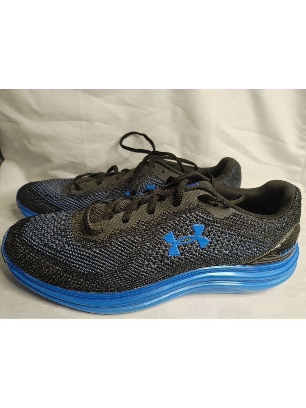 Men's Under Armour Black Blue Liquify Athletic Shoes Size 10.5